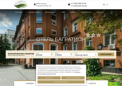 Снимок главной страницы bagrationhotel.ru