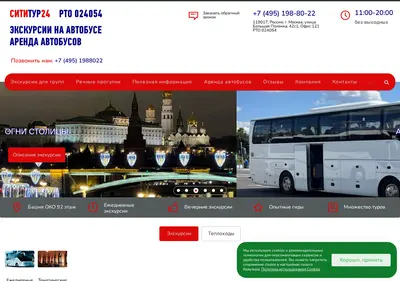 Снимок главной страницы citytour24.ru