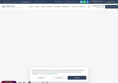 Снимок главной страницы clinicestetic.ru