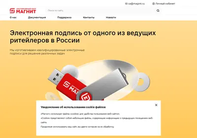 Снимок главной страницы ca-magnit.ru