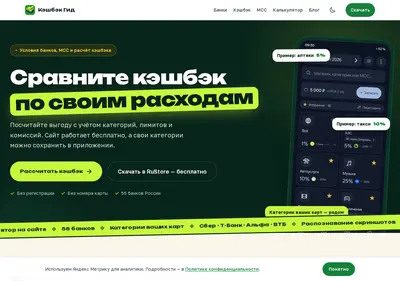 Снимок главной страницы cashbackguide.ru