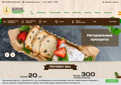 Снимок главной страницы altzakroma.ru