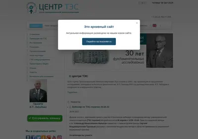 Снимок главной страницы tes.spb.ru
