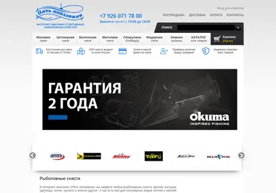Снимок главной страницы 5poplavkov.ru