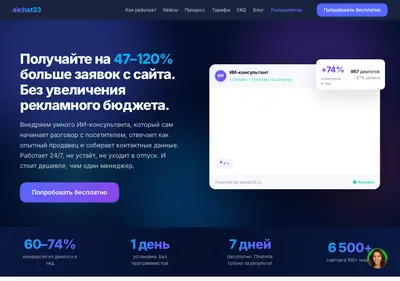 Снимок главной страницы aichat33.ru