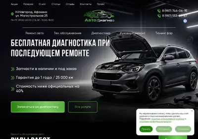 Снимок главной страницы avtodiagnoz52.ru