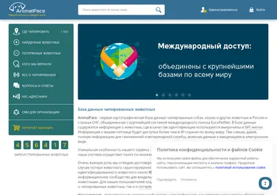 Снимок главной страницы animalface.ru