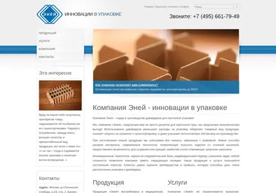 Снимок главной страницы aney-company.ru