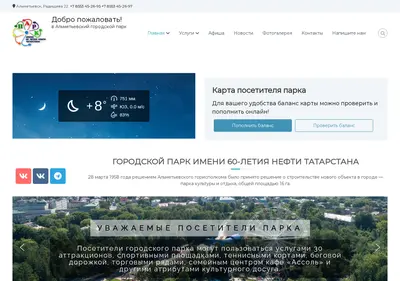 Снимок главной страницы almet-park.ru