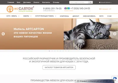 Снимок главной страницы artcarton.ru