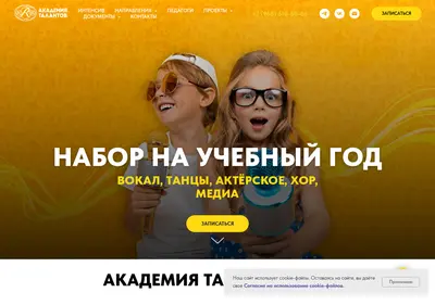 Снимок главной страницы academykrb.ru