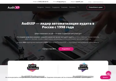 Снимок главной страницы auditxp.ru