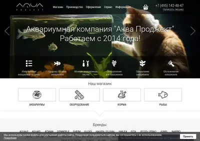 Снимок главной страницы aqua-p.ru