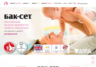 Снимок главной страницы bac-set.ru