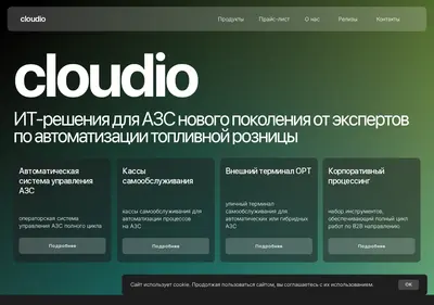 Снимок главной страницы cloudio.ru