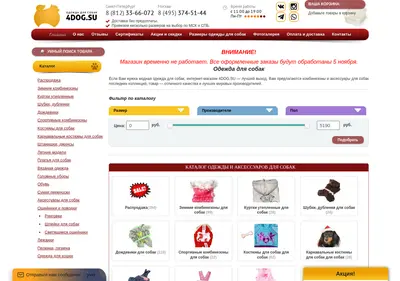 Снимок главной страницы 4dog.su