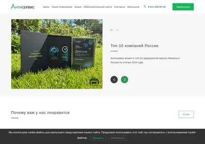 Снимок главной страницы antiservice24.ru