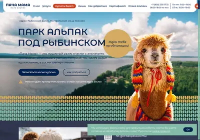 Снимок главной страницы alpakoprino.ru