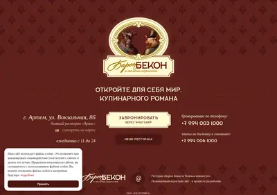 Снимок главной страницы baron-bekon.ru