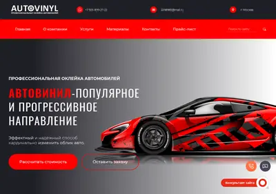 Снимок главной страницы autovinyl-studio.ru