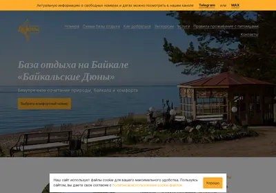 Снимок главной страницы baikaldunes.ru