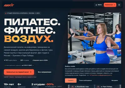 Снимок главной страницы airfit.ru