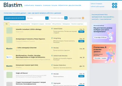 Снимок главной страницы blastim.ru