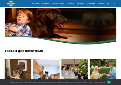 Снимок главной страницы petsafe.su