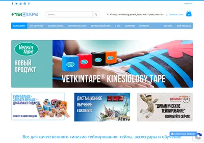 Снимок главной страницы fysiotape.su
