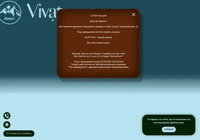 Снимок главной страницы altayvivat.ru