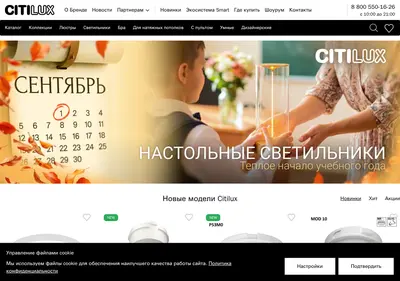Снимок главной страницы citilux.ru