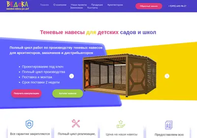 Снимок главной страницы vedoka.su