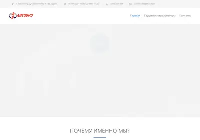 Снимок главной страницы autoeko39.ru