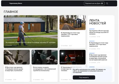 Снимок главной страницы che-news.ru