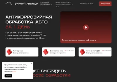 Снимок главной страницы antikor-auto.ru