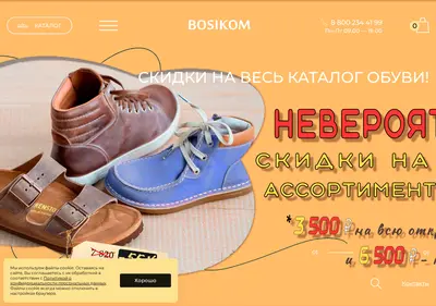 Снимок главной страницы bosikom.su