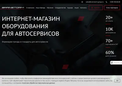 Снимок главной страницы brainstorm-group.ru