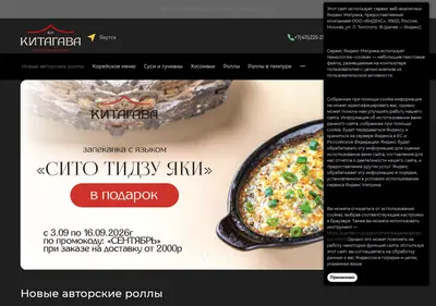 Снимок главной страницы kitagawa.su