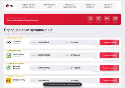 Снимок главной страницы cashh-me.ru