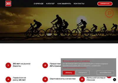 Снимок главной страницы bike365.ru
