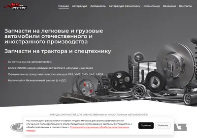 Снимок главной страницы autoresurs-ttc.ru