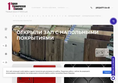 Снимок главной страницы 1plitka-spb.ru