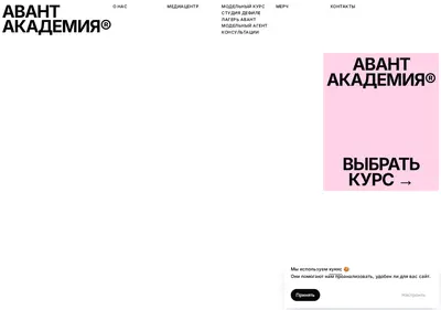 Снимок главной страницы avantacademy.ru