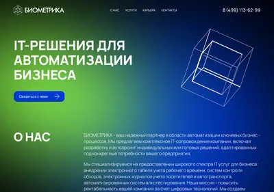 Снимок главной страницы biometrika.ru