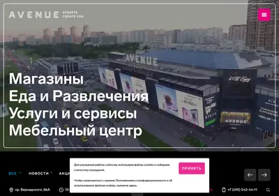 Снимок главной страницы avenue-sw.ru
