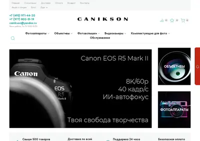 Снимок главной страницы canikson.ru