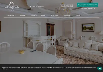 Снимок главной страницы agidelhotel.ru