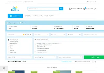 Снимок главной страницы baitour.ru