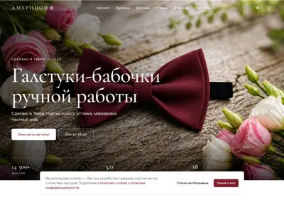 Снимок главной страницы amerinoff.ru
