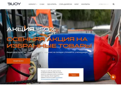 Снимок главной страницы buoy.ru